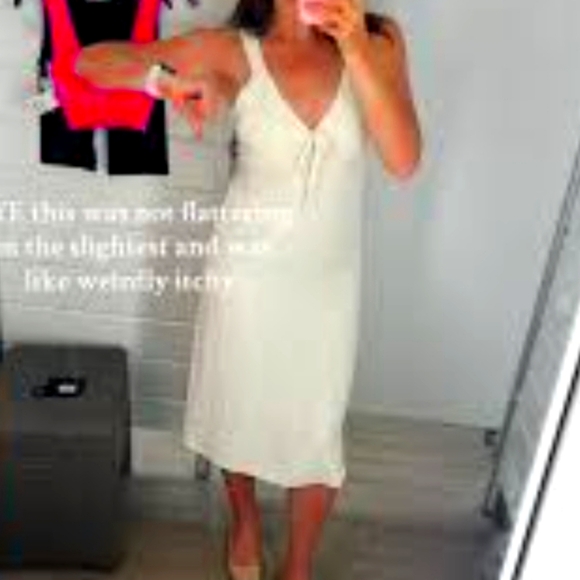 Monteau Dresses & Skirts - Monteau Los Angeles Creme Linen Blend Sleeveless Dress, Sz Med NEW